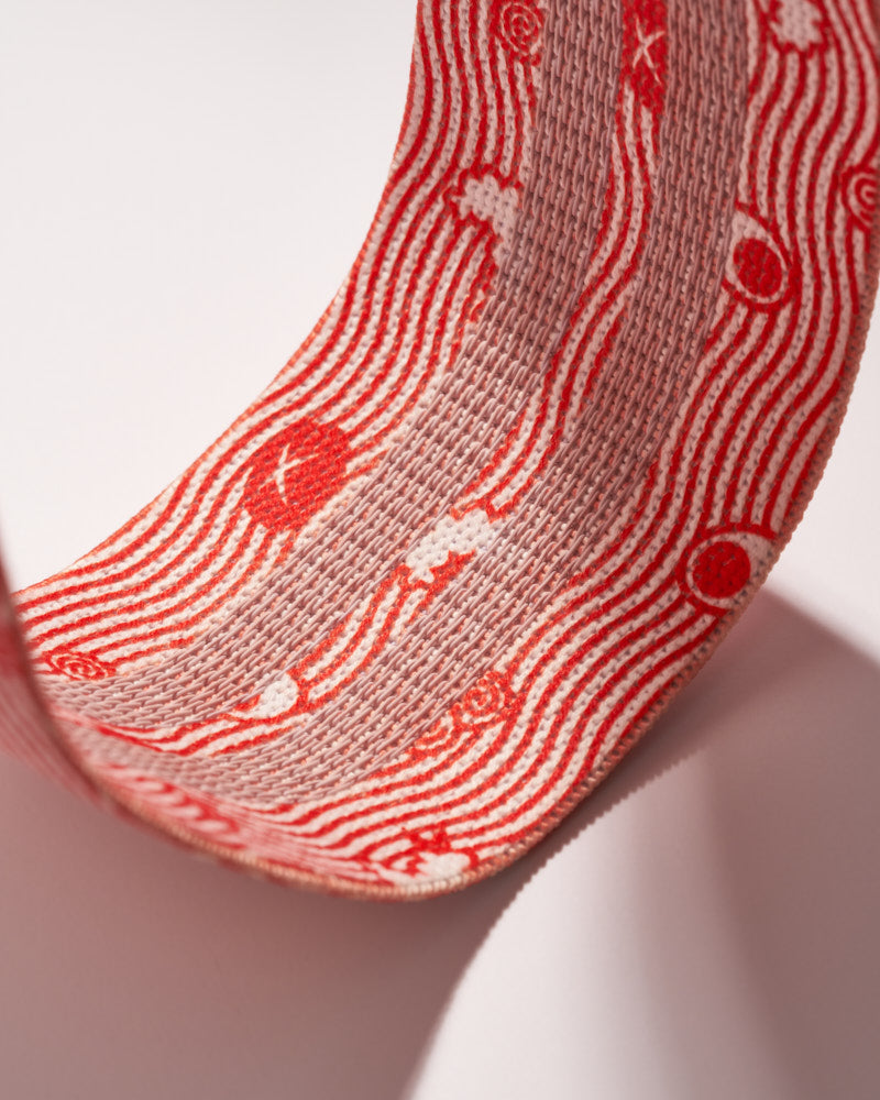 Grip strips of inside of red ramen resistance band