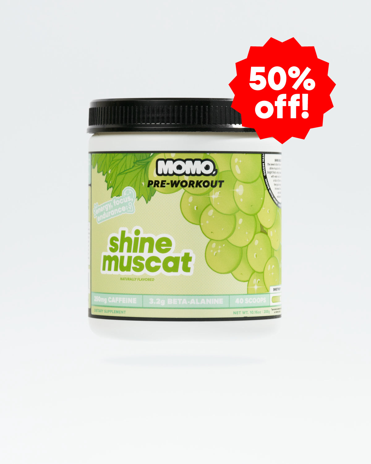 MOMO® pre-workout | Shine Muscat | 40 scoops