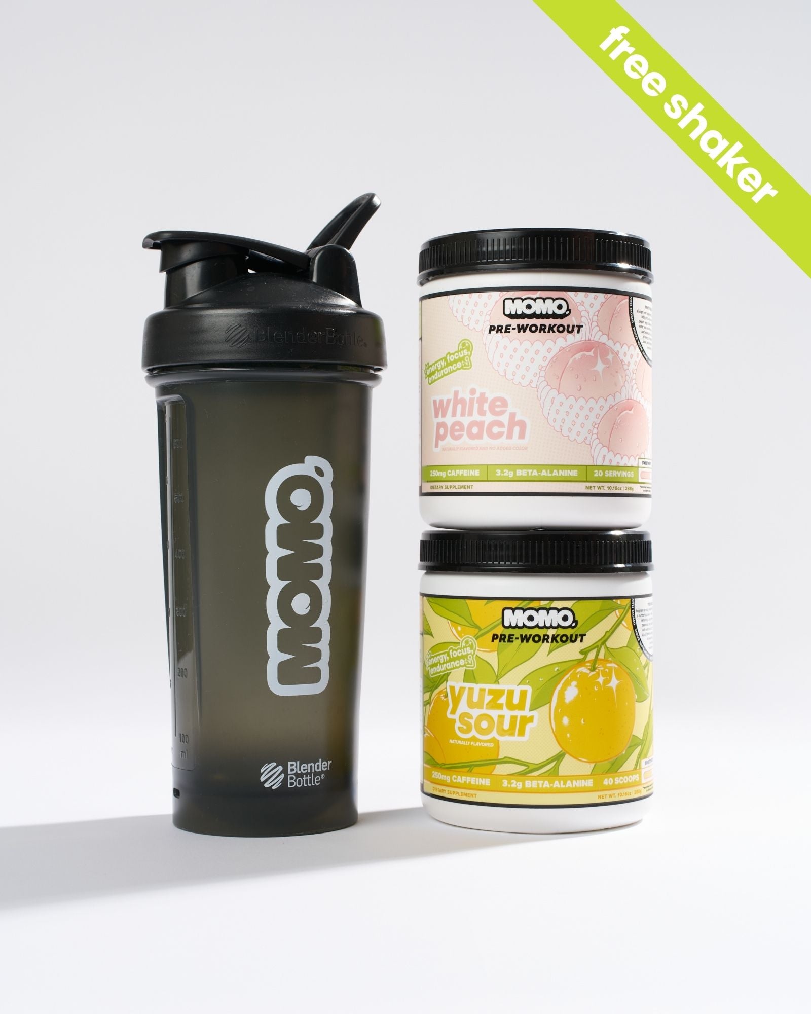 buy 2 pre-workouts and get 1 free shaker with this bundle
