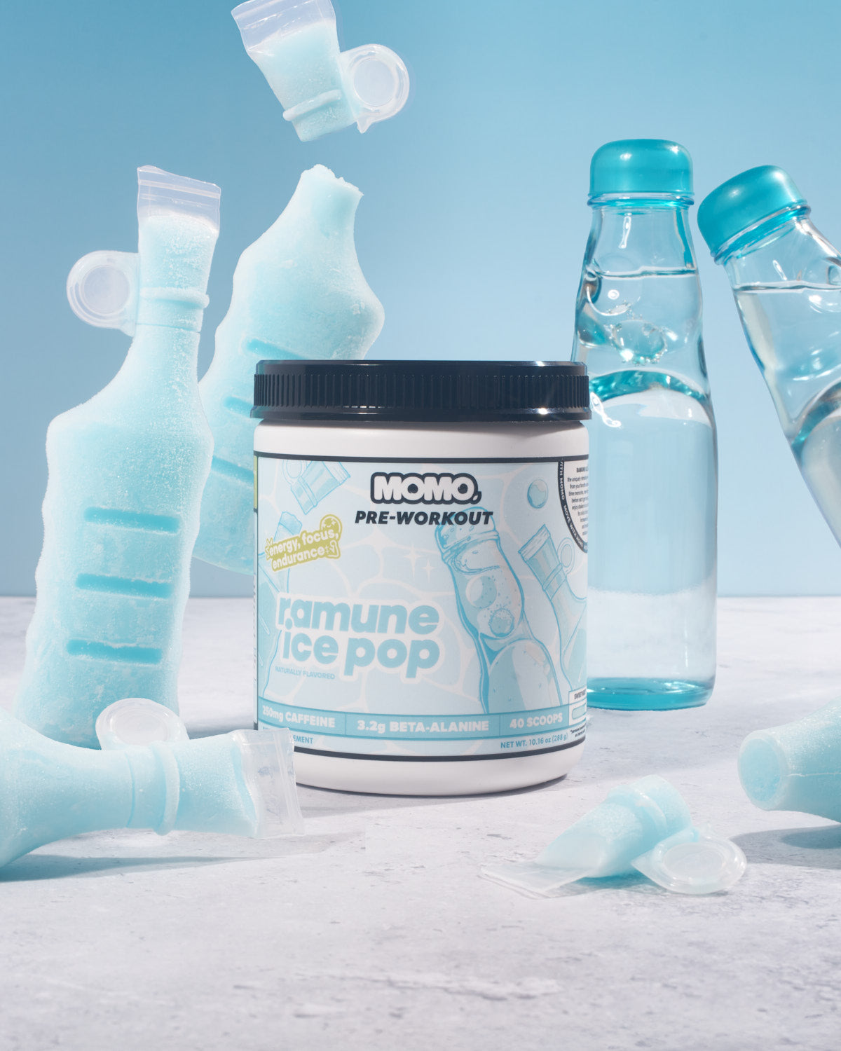 MOMO® pre-workout | Ramune Ice Pop | 40 scoops